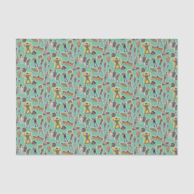 Das Retro-Stickermuster der Goonies Seidenpapier (Vorderseite)