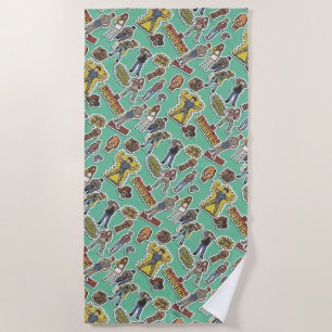 Das Retro-Stickermuster der Goonies Strandtuch