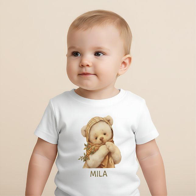 Das Retro-Teddybär-Baby-Shirt Baby T-shirt (Von Creator hochgeladen)