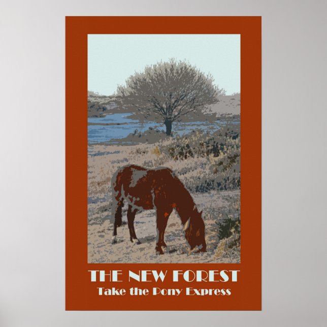 Das Retroposter im Stil des New Forest der 20er Ja Poster (Vorne)