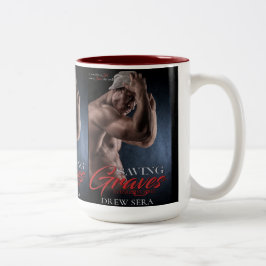 Das Retten des Grab-Bucheinbandes zeichnete vorbei Zweifarbige Tasse
