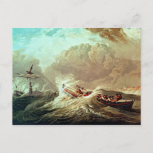 Das Rettungsboot vor Tynemouth Bay Postkarte