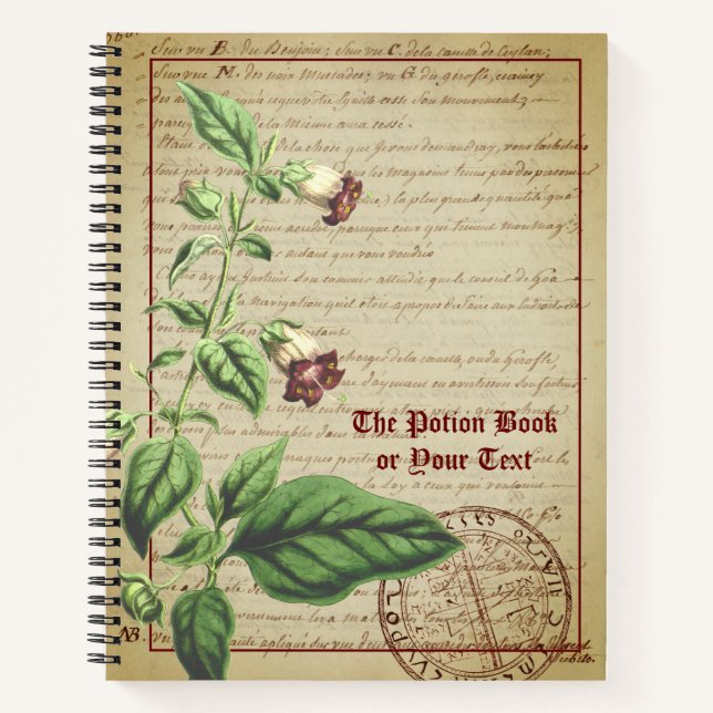 Das Rezept-Notebook mit Totem Nachtschatten Notizbuch (Vorderseite)