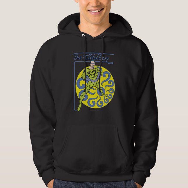Das Riddler & Logo-Lila Hoodie (Vorderseite)