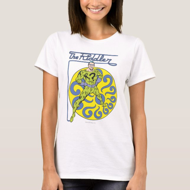 Das Riddler & Logo-Lila T-Shirt (Vorderseite)