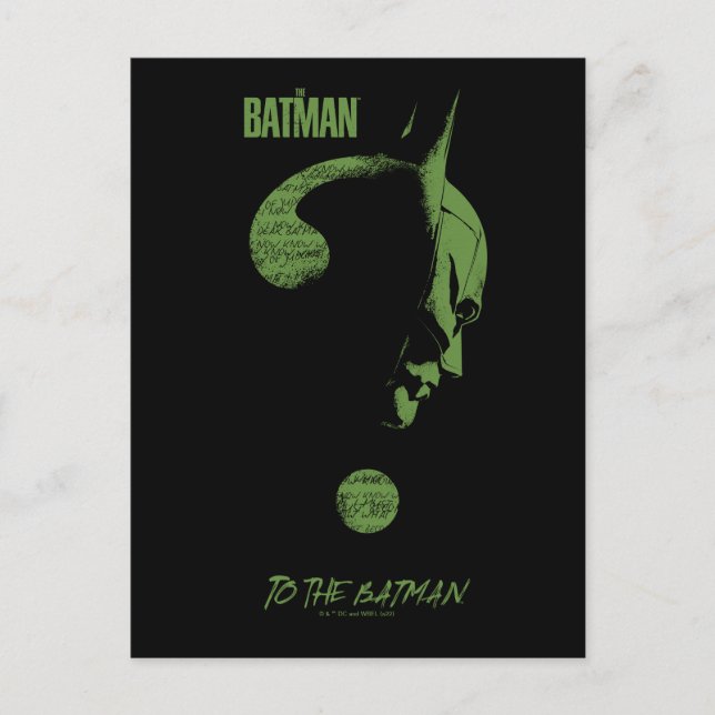 Das Riddler "To the Batman" Fragezeichen Postkarte (Vorderseite)