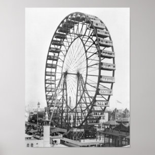 Das Riesenrad an der Columbia-Küste der Welt Poster