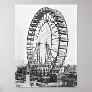 Das Riesenrad an der Columbia-Küste der Welt Poster