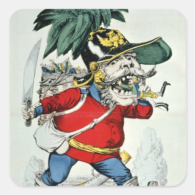 Das riesige deutsche Oger Quadratischer Aufkleber (Vorderseite)