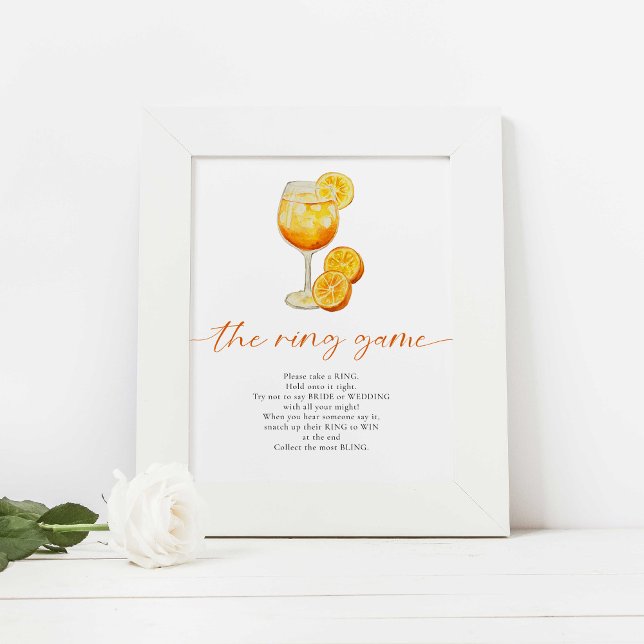 Das Ring Game Aperol Spritz Citrus Brautparty Poster (Von Creator hochgeladen)