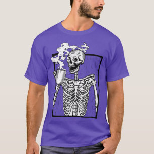 Das Ripper Drink Coffee Skeleton Halloween T-Shirt