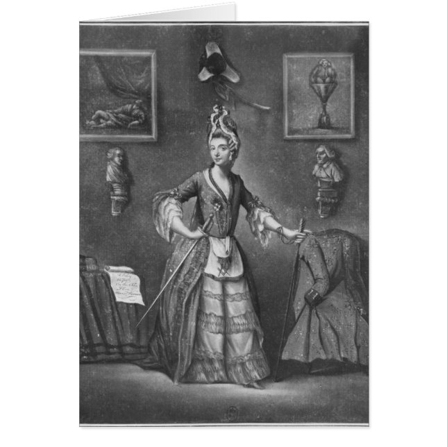 Das Ritter d'Eon, gekleidet als Frau (Vorne)