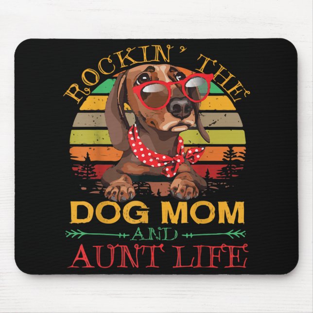 Das Rocken der Hunde Mama Tante Lebensgeschenk für Mousepad (Vorne)