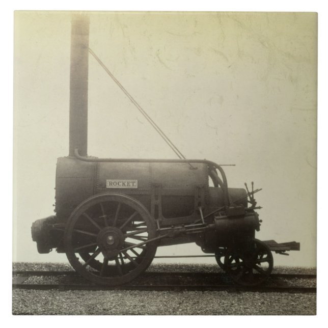 Das "Rocket" entwarf durch George Stephenson Fliese (Vorderseite)