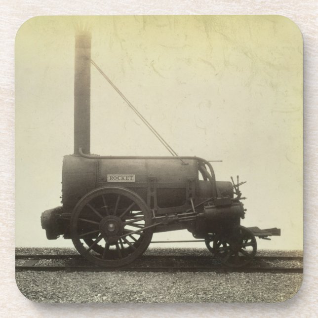 Das "Rocket" entwarf durch George Stephenson Untersetzer (Vorderseite)