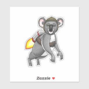 Das Rocket Koala Aufkleber