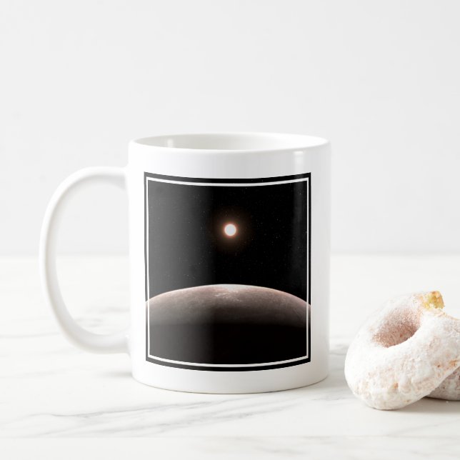 Das Rocky Exoplanet Lhs 475 B und sein Host Star. Kaffeetasse (Mit Donut)