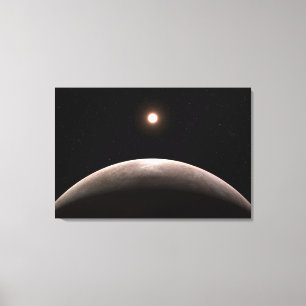 Das Rocky Exoplanet Lhs 475 B und sein Host Star. Leinwanddruck