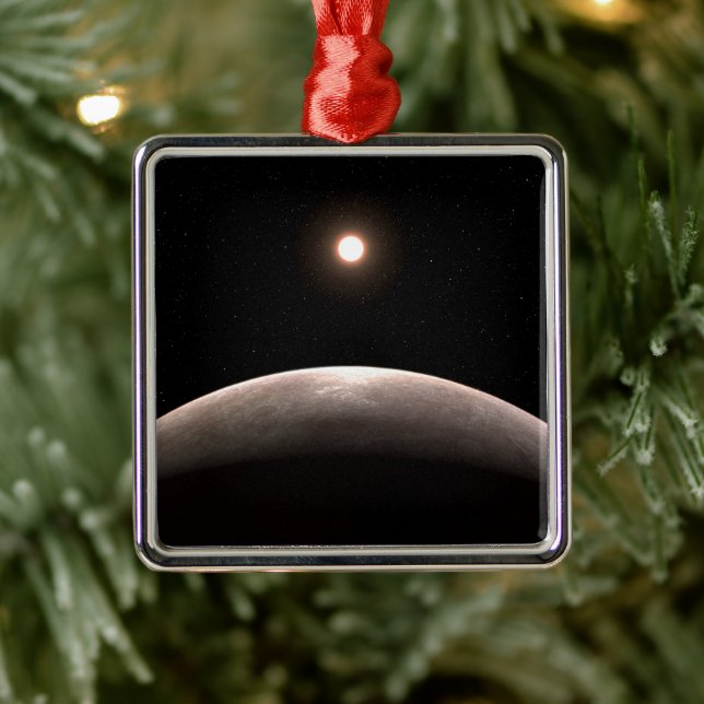 Das Rocky Exoplanet Lhs 475 B und sein Host Star. Ornament Aus Metall (Baum)
