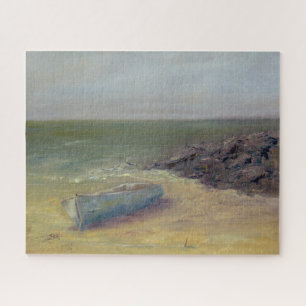 Das Rollen-herein - Boot der Gezeiten auf dem Ufer Puzzle