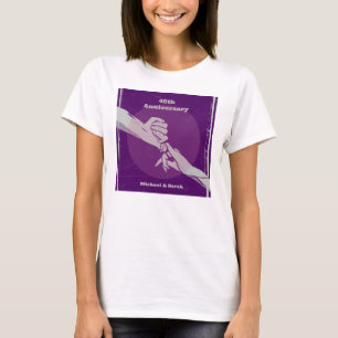 Das romantische Ehepaar Customiz hält Händchen T-Shirt