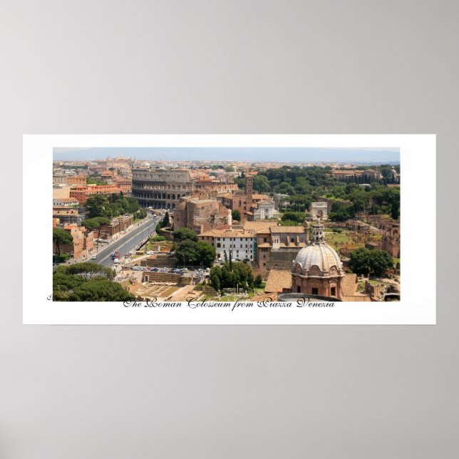 Das römische Kolosseum Panorama Poster (Vorne)