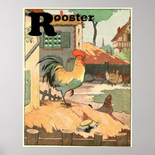 Das Rooster Storybook Alphabet Poster