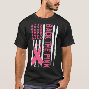 Das rosa Brustkrebs-Bewusstsein der USA Flag Pink  T-Shirt