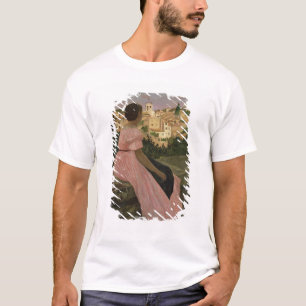 Das rosa Kleid oder Ansicht von Castelnau-Le-Lez T-Shirt