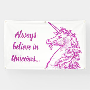 Das rosa magische Einhorn glauben Zitat oder Ihrem Banner