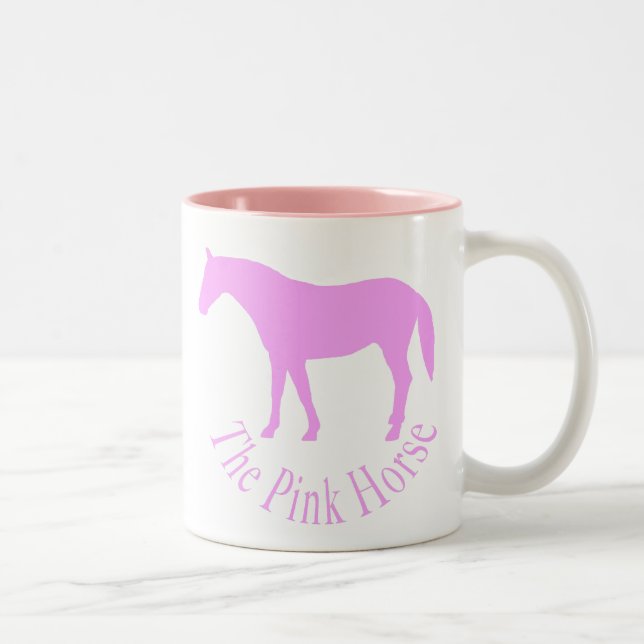 Das rosa Pferd Zweifarbige Tasse (Rechts)