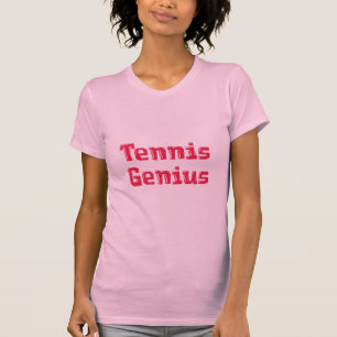 Das rosa T-Shirt der Tennis-Genie-Frauen
