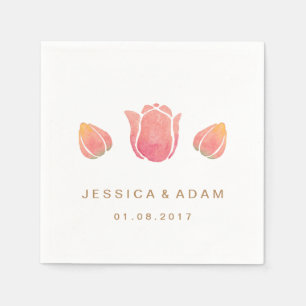 Das rosa Tulip-Hochzeitspapier Napkin Serviette