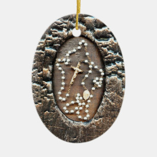 Das Rosenkranz und das Gebet zur Heilung Keramik Ornament