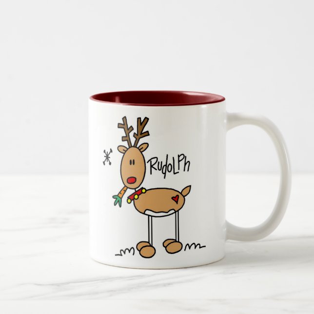 Das Rot roch Reigndeer Tasse (Rechts)