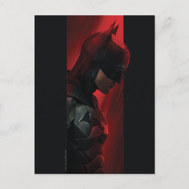 Das rote Bar-Profil von Batman Postkarte (Vorderseite)