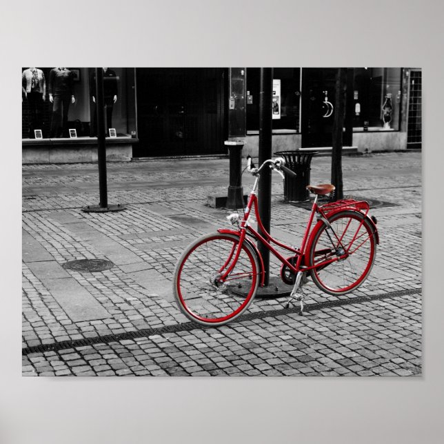 Das rote Fahrrad Poster (Vorne)