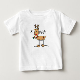 Das rote gerochene Ren-Shirt Baby T-shirt