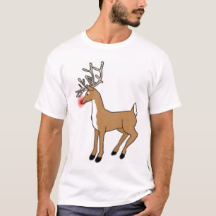 Das rote gerochene Ren T-Shirt