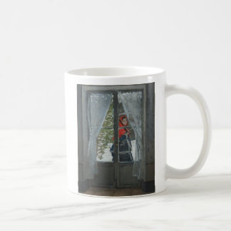 Das rote Halstuch, Porträt von Frau Monet (1873) Tasse