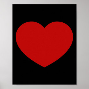 Das rote Herz ist das Symbol der Liebe für den Val Poster