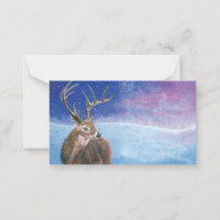 Das rote Hirsch-Cervus-Elaphus in der Winterlandsc