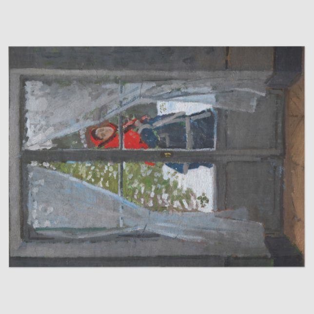 Das rote Kerchach, Madame Monet von Claude Monet Seidenpapier (Vorderseite)