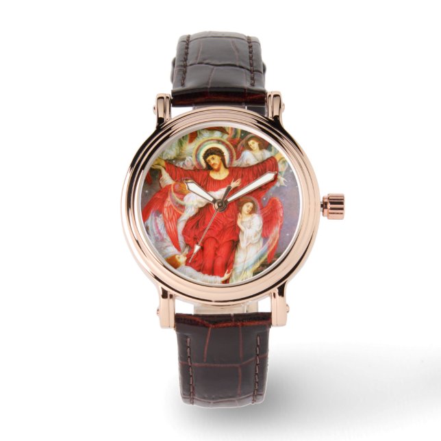 Das Rote Kreuz (Kreuzigung Jesu Christi) Armbanduhr (Vorderseite)