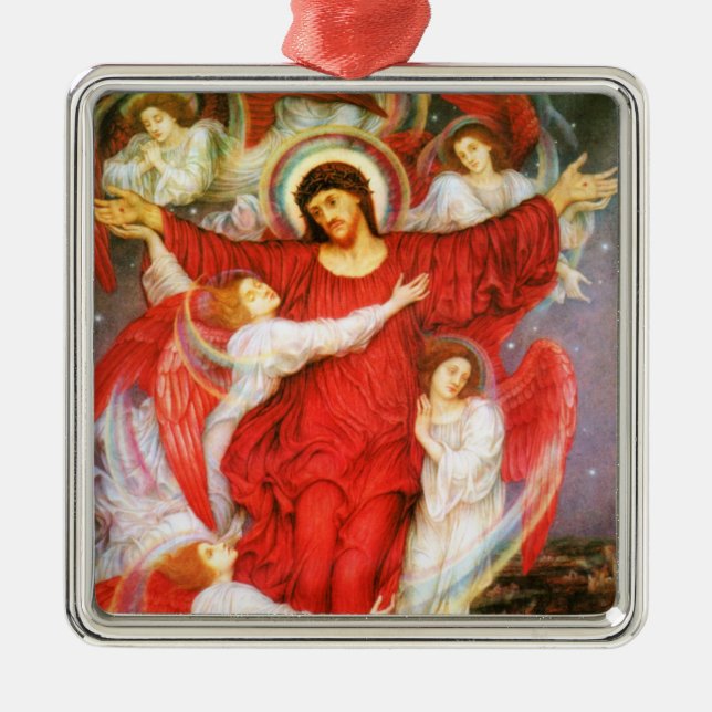 Das Rote Kreuz (Kreuzigung Jesu Christi) Ornament Aus Metall (Vorne)