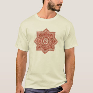 Das rote marokkanische Muster T-Shirt