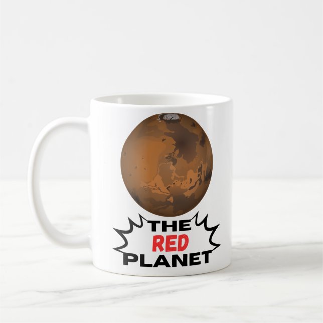Das rote Planet-Design Kaffeetasse (Links)