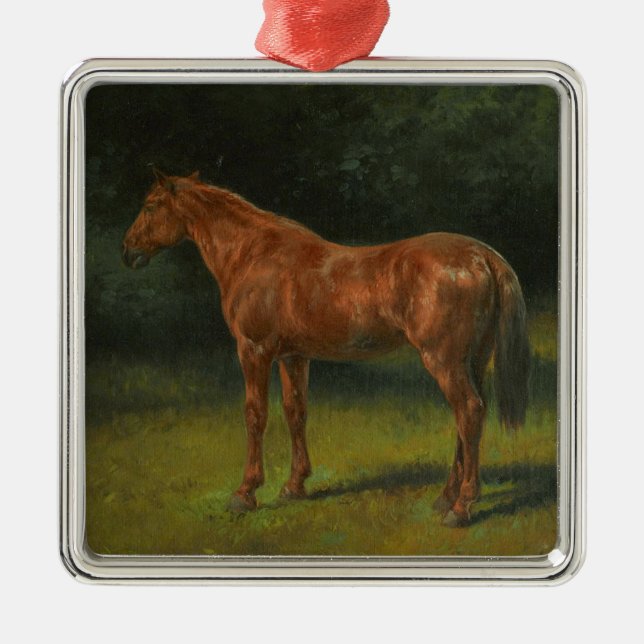 Das Rote Sorrel Pferd (von Rosa Bonheur) Ornament Aus Metall (Vorne)