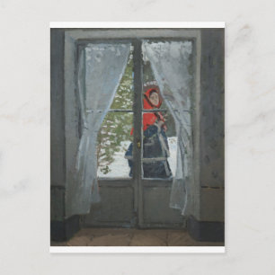 Das rote Tuch, Porträt von Frau Monet (1873) Postkarte