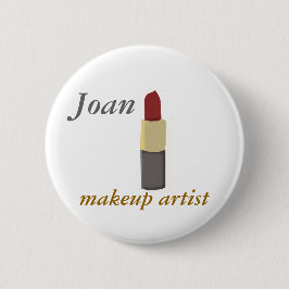 Das, roter Lippenstift, Salon Maquillagem Button